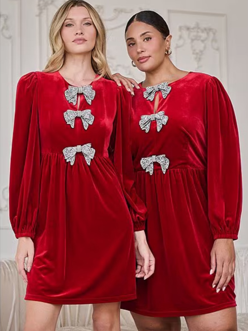 SugarLips Red Velvet Bow-Accent Women's Dress - NWT - Size 2X